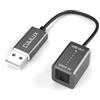 Cubilux Adattatore Ingresso SPDIF USB-A per PC, Dongle Ottico TOSLINK USB RX SDPIF [SOLO Registrazione Stereo Non Riproduzione Audio] per Laptop Computer