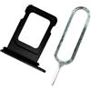 MMOBIEL Sostituzione del supporto del vassoio della scheda SIM compatibile con iPhone 14 Pro / 14 Pro Max - Incl. Guarnizione in gomma e Sim Pin - Nero