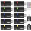 AreTop Chiavetta USB 3.0, 16 GB, 10 pezzi, flash drive ad alta velocità, velocità di lettura fino a 100 MB/s, con 1 adattatore USB-C compatibile con PC, laptop, auto e console di gioco