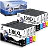DOUBLE D 1500XL per Canon 1500XL PGI-1500XL per Maxify MB2750 MB2350,8-Pack