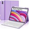 IVEOPPE Cover Redmi Pad Pro 12.1 con Tastiera, XIAOMI Poco Pad Custodia con Tastiera Italiano Bluetooth Staccabile per Xiaomi Redmi Pad Pro 12.1 2024,Viola Chiaro