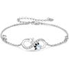 REDSUN Bracciale da donna in argento Sterling 925, con koala, farfalla, occhio malvagio, bradio/bussola/albero della vita, regolabile, per donne, ragazze, moglie, madre, figlia, Argento sterling