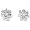 Monde Petit Orecchini per bambini fiore margherita - oro bianco 9k (375)