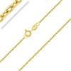 PLANETYS - Catenina per Bambini Argento Sterling 925 Placcato Oro 18K Modello Forzatina Diamantate Larghezza: 1.5 mm Lunghezza: 36 cm