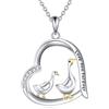 YFN Oca collana in argento sterling con ciondolo a forma di oca, regalo per le donne