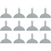 sourcing map 12 raschietti per stucco da 20 cm, in plastica flessibile, usa e getta, strumento per la pulizia della vernice, per spackling, rattopping, riparazione della pittura, grigio