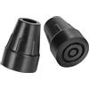Topolenashop 2 Puntali per Stampelle da 16,8 mm con Anima in Alluminio e Gomma Antiscivolo - Gommini Neri 44 mm Altezza e Base 37 mm per Bastoni, Stampelle e Supporti Vari Compatibili | 3283551