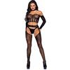 Leg Avenue Dessous-set-8927822001 Set di Biancheria Intima, Nero, Taglia Unica (Pacco da 2) Donna