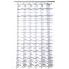Lush Decor Tenda da doccia in jacquard, con clip, 183 x 183 cm, bianco e grigio