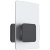 Eglo LED Applique da esterno Eredita, lampada da parete outdoor, lampada esterna in acciaio inox e plastica antracite, vetro satinato bianco, luce calda, IP44