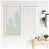 HomeMaison.com Vetri dritti in garza a righe, bianco, 90 x 210 cm
