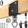 SELEWARE Gancio per Sacco da Boxe, Resistente, con Cuscinetti girevoli e moschettone, Rotazione a 360°, Gancio per Sacco da Parete, soffitto, Gancio per Trave in Legno, per Allenamento di Boxe e Muay
