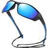 Suertree Occhiali Ciclismo Uomo Occhiali da Sole Polarizzati Protezione UV400 Occhiali Sportivi Donna Trekking Pesca Corsa Running