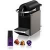 Krups XN306TK Nespresso Pixie Titan, Macchina per caffè Espresso, Ricette Programmabili, 2 Lunghezze, Spegnimento Automatico, 1260 W, 0.7 Litri