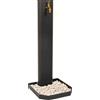Fontana da Giardino Design a Colonna Ovale Rubinetto in Ottone e Base con Ciottoli Antracite