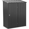 Casetta Box da Giardino 161,5x94,5x196 cm in Lamiera Acciaio Nero