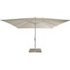 Ombrellone da Giardino 4x4 m Palo Ø60 mm in Alluminio Bianco Lucido Telo in Poliestere Bianco