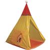 Tenda Indiana per Bambini 100x100x135 cm Struttura in Plastica Tubolare Gialla