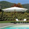 Ombrellone da Giardino 3x4 m Palo Ø48 mm in Legno Vorghini Ecrù