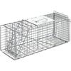 Trappola per Animali Vivi 66x24x30,5 cm in Acciaio Argento