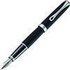 Diplomat Excellence - Penna stilografica A2 con pennino fine in acciaio, colore: Nero/Cromo opaco