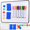 McBlast 2 Pz Lavagna Bianca Cancellabile A4 29,5x21 cm | Mini Whiteboard Magnetica, con Penne e Gomma, Ideale per Ufficio, Casa e Scuola, Cancellabile a Secco, Leggera e Portatile