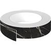 cyclingcolors 1x Bordo bordatura nastro per bordi in ABS senza colla 23 mm x 5 m spessore 0,80 mm pannello per mobili piano di lavoro laminato in legno, Pietra Grigia nero opaco
