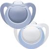 NUK Genius succhietto | 0-6 mesi | Succhietti in silicone senza BPA | Balena e Mostro | Blu | 2 pezzi