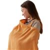 TILLYOU Telo per allattamento da viaggio, 70 x 100 cm, in mussola, per allattamento, 100% cotone, colore: arancione