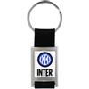 FC Inter Portachiavi Stoffa-Metallo con Logo Smaltato Articolo Ufficiale