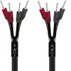 Audioquest Rocket 11 SBA (2 x 4m) - Cavo per altoparlante o diffusore, assemblato, Compatibile bi-wiring, Banane, Fourches