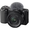Sony Alpha Fotocamera Mirrorless MILC 24,2 MP CMOS 4K Nero + E PZ 16-50mm