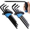 CCLIFE Chiavi a Brugola Set Chiavi Esagonali 19 pz Torx 1.5mm-10mm & T10-T50 Cr-V Testa Sferica con Impugnatura a T Colorate Brugola