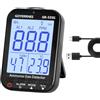 GOYERRNES Rilevatore di gas ammoniaca 535G Rilevatore di gas NH3 Monitoraggio continuo Sensore Intervallo di misurazione 0-100 ppm Allarme Display LCD Retroilluminazione Funzione Temperatura Umidità ricaricabil