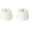Merriway Bulk Hardware BH01555 Supporto Singolo a Pressione per Asciugamani, Autoadesivo o Applicabile con Vite, Bianco, Set di 2