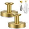 KUIRUNRX® Ganci a Ventosa, 2 pezzi Ganci per Bagno, Gancio per Asciugamani in Acciaio Inossidabile, Ventose Potenti per Bagno, Cucina, Piastrelle e Vetro (D'oro)