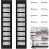 OMJMYY Griglia Aerazione Rettangolare 2 Pezzi Griglia Aerazione 80 x 400 mm Griglia di Ventilazione Nera Griglia di Ventilazione in Alluminio per Ventilazione in Cucine Armadi Bagni