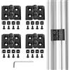 JiGiU 4pcs Cerniera M4 per Profilo in Alluminio 2020 Fessura 6mm Cerniera Pieghevole in Lega di Zinco incl. Dado Scanalato Viti, Profilo in Alluminio Cerniera Flessibile Cardine per Stampante 3D