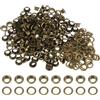 QUARKZMAN 200 Set Kit Occhielli in Metallo 6mm 1/4 Occhiello per Teloni Piccolo con Foro Rondelle per Scrapbooking Scarpe Abbigliamento Pelle Tela, Bronzo
