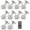 LOOTICH 90 Grado Mezza Battuta Esterna Cerniere 26 mm con Ammortizzatore per Porte Soft Close Cerniera per Cucina Armadio Porta Ante Mobili Paracolpi 10 Pezzi