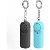 Qoosea 2 Allarme Personale Safesound Security Alarm 130dB Sirena Allarmi di Sicurezza Forti Portachiavi con Luce LED Polizia Approvato Allarme di Sicurezza per i Bambini Donne Anziane Studenti