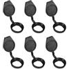 PATIKIL 22mm Porta Serratura Antipolvere Coperchio, 6pz Gomma Impermeabile Chiavi Pannello Cam Serratura Antipolvere Coperchio Cappuccio per 22mm Cam Lucchetto, Nero