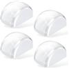 pawpoem 4 PCS Fermaporta Trasparente, Ferma Porta, Fermaporta da Pavimento, Come Blocca Porta da Pavimento per Proteggere Pareti e Mobili, Installazione Semplice Senza Fori