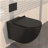 MEJE Wc autoportante con rivestimento nano senza telaio Wc sospeso in ceramica nera