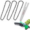 Yilceemy 3 pezzi Mini Catena Motosega, Catene motosega, 37 maglie 6 pollici 24 cm, lunghezza barra guida 18,5 cm, adatto per accessori per catene di mini motoseghe a batteria