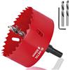 JatilEr 80 mm M42 Sega a tazza bimetallica, per seghe a tazza con adattatore esagonale e punta di centraggio, frese a tazza in metallo per trapano, per legno, alluminio, lamiera di ferro, plastica