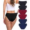 Levao Confezione da 6 Slip da Donna in Cotone e Pizzo Comodi Traspiranti Stile Hipster Morbidi e Sexy a Vita Bassa Confezione Multipla S-XL