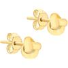 Carissima Orecchini a perno triplo nodo da 7 mm in oro giallo 9 ct