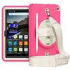 KLAYOVE Amazon Marke- Hülle Kompatibel mit -New Kindle Fire HD 8 Tablet and Fire HD 8 Plus Tablet (10th Generation 2020 Release), mit 360 Grad Schwenkständer, Hand Schultergurt,E-Book Hülle für Kinder