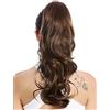 WIG ME UP - MKB-30-V-10 Toupet Coda di cavallo Lunghi Ondulati Leggermente ricci Castano medio 45 cm